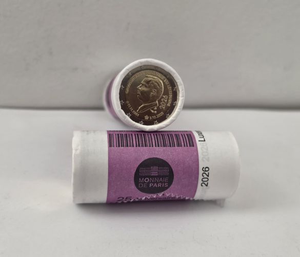Rouleau 25 x 2€ Euros Commémorative Luxembourg 2026 Guillaume
