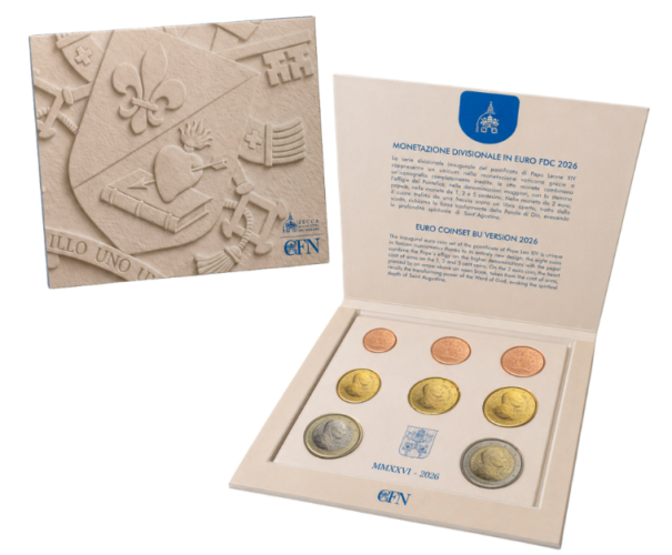 Coffret BU Euros Vatican 2026 - 8 pièces 1 centimes à 2 Euros