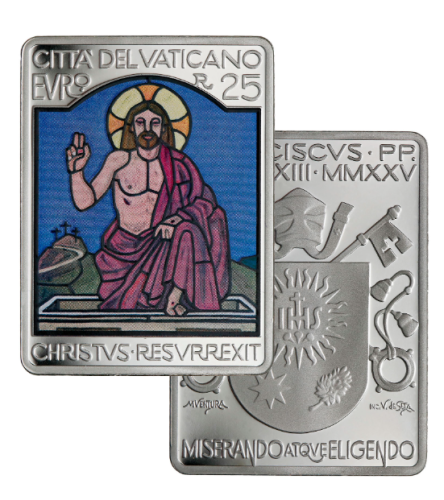 Coffret 25€ Euros Argent 925/1000 Vatican 2025 Pasqua di Resurrezione Colorisée