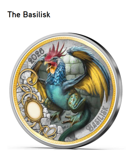 3€ Euros Commemorative Autriche 2026 Mythical Creature ''Basilisk''