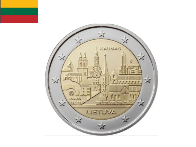 PREVENTE 2€ Euros Commémorative 2026 Lituanie KAUNAS