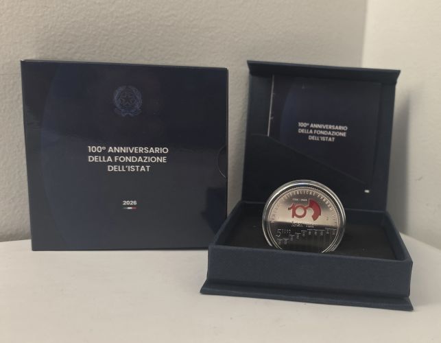 Coffret 5€ Euros FdC Argent 925/1000 Italie 2026 Fondazione Istat