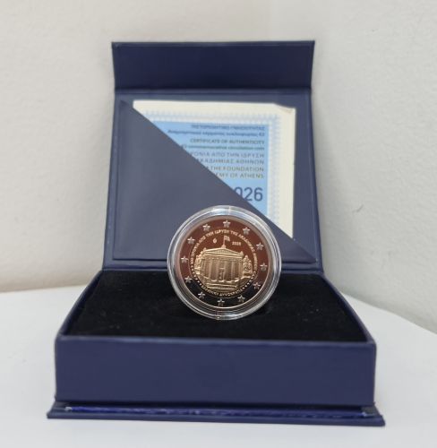Coffret BE Proof 2€ Euros Commémorative Grèce 2026 Academie Athenes