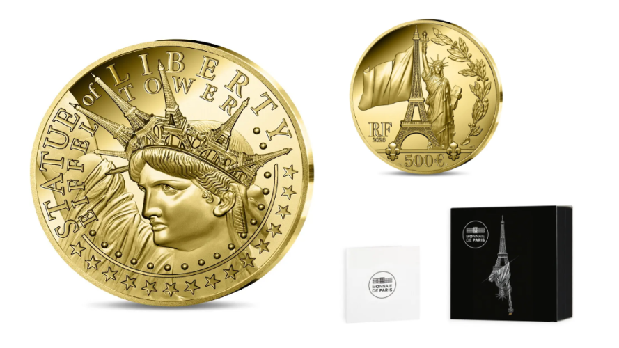 Coffret 500€ Or 999/1000 France 2026 Mercanti & Jimenez Liberty & Eiffel