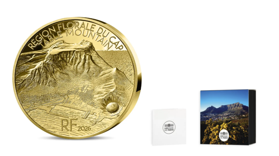 Coffret 1000€ Or Gold 999/1000 France 2026 Unesco Table Mountain