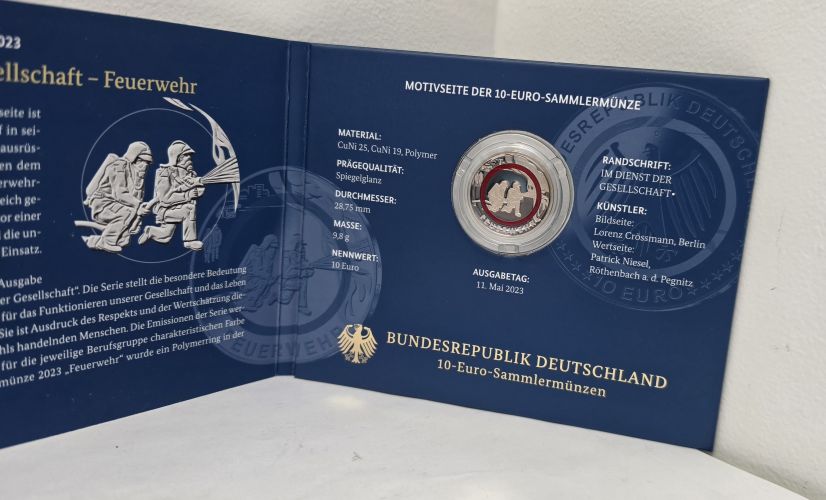 Coffret 5€ BE Proof Allemagne 2023 Pompiers Feuerwehr