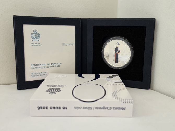 Coffret 10€ Euros Argent 925/1000 Saint Marin 2026 Guardia del Consiglio