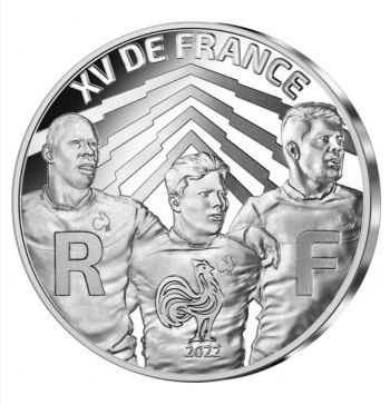 10€ Argent Coupe du Monde Rugby - XV de France