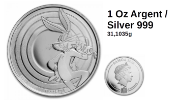 1 Oz Argent / Silver 2022 Looney Tunes - Bugs Bunny - Samoa