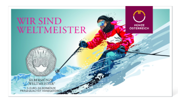 Coincard 5€ Argent Champion Ski